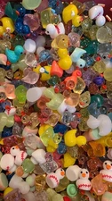 Mini Plastic Resin Ducks Trinkets - Assorted 25 Random Duck Figures