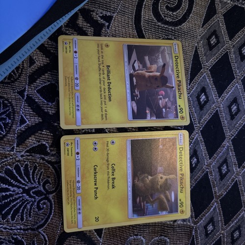 Pokemon TCG Detective Pikachu SM194 Black Star Promo Holo 90 HP And Sm190