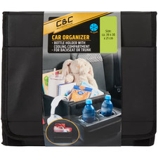 Auto Organizer Rückbank Kofferraum mit Kühlfach& Becherhalter Tasche Schwarz Neu
