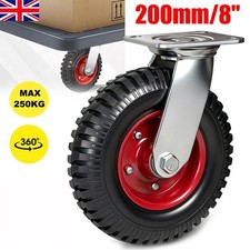 200mm / 8" Heavy Duty Castor 360° Swivel Wheel Industrial Trolley / Cart Caster