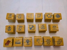 17 Vtg Small Teacher School Class Rubber Stamps Mix Lot 1990s