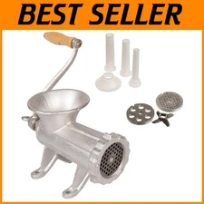 Versatile Table-Mount Meat Grinder With 2 Cutting Disks - Make Homemade Sausages