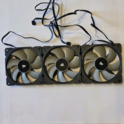 Corsair ML120 mm Gehäuselüfter Set, 3 Stück, 12V, 4-Pin, Schwarz/Grau,