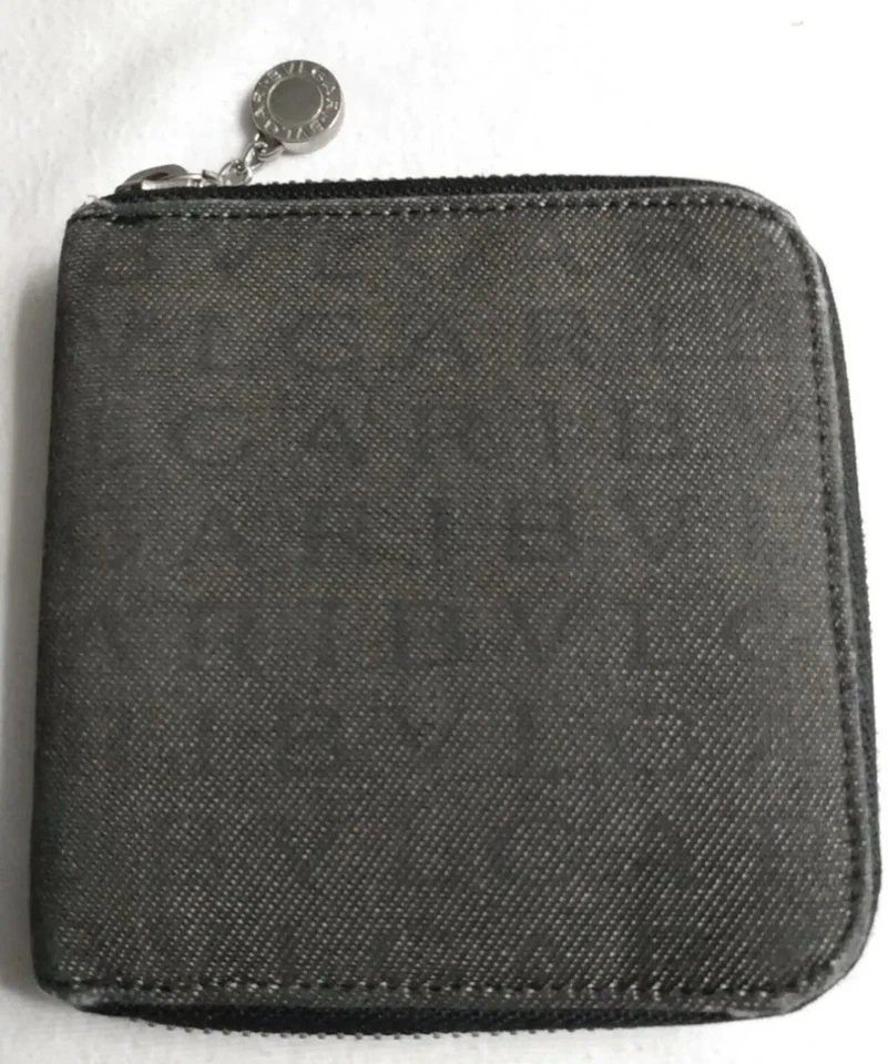 Carteira bifold dupla de lona monograma vintage Bvlgari com - Imagem 2 de 4