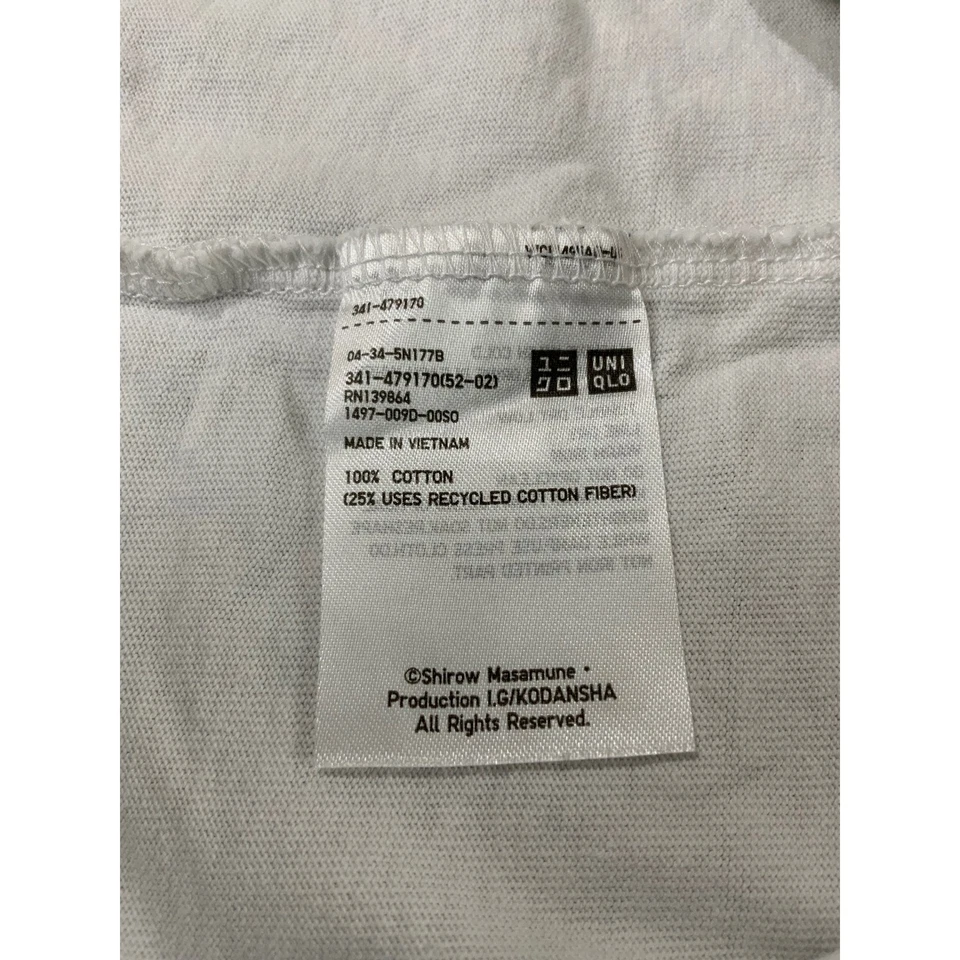 Uniqlo UT Archive Ghost in the Shell Graphic T-shirt Mens Small White S/S - Image 4 of 4