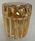 Vintage Marigold Carnival Glass "Sawtooth" Jelly Jar - Depression Glass