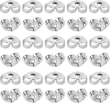30 Pcs 925 Sterling Silver Earring Backs Secure Replacement Locking