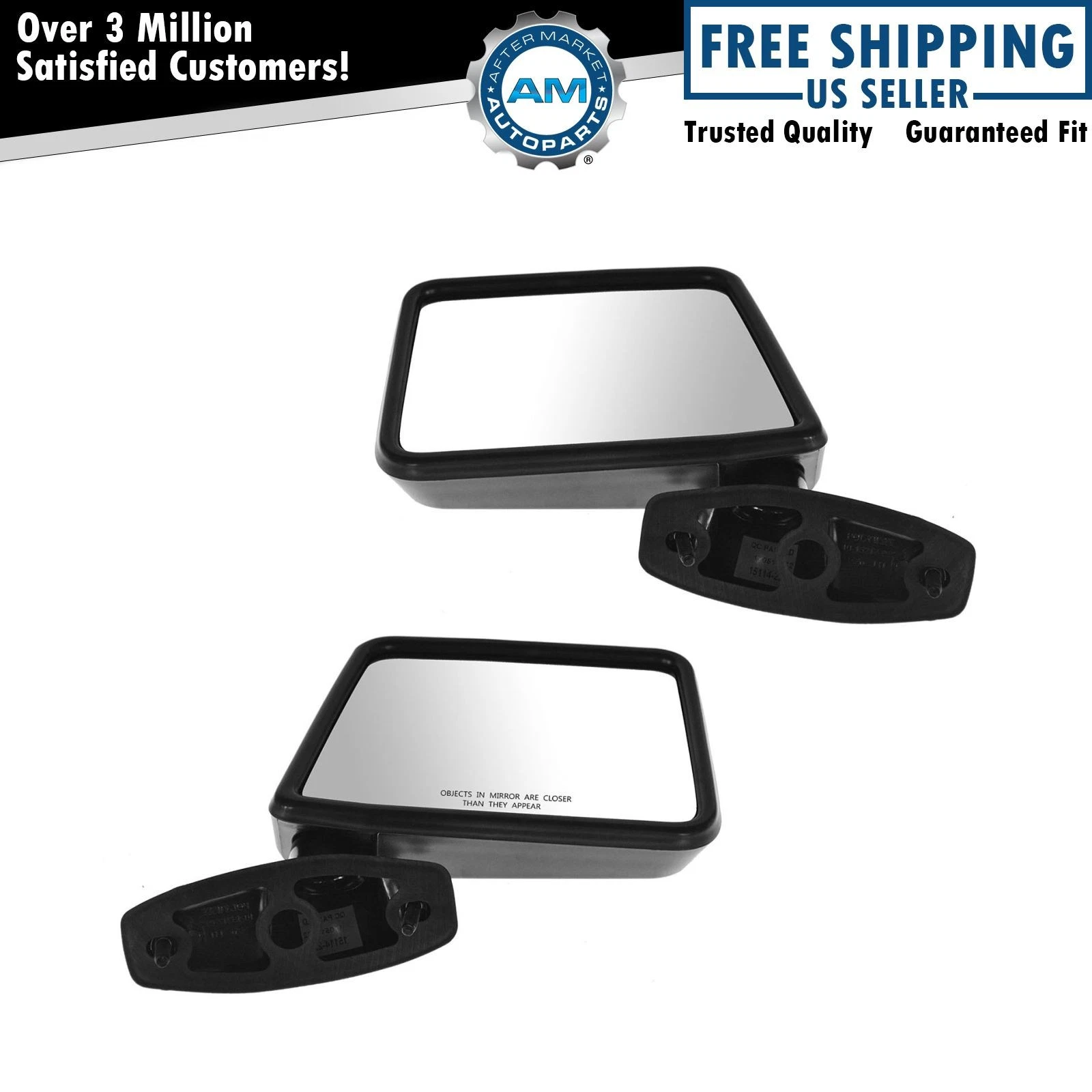 TRQ Manual Side View Mirrors Left & Right Pair Set for Explorer Ranger Bronco II