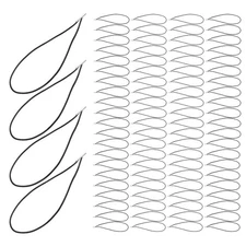  100 Pcs Elasticity Stretch Cord Rope Chin Strap Band with Metal Ends