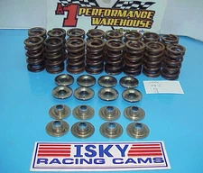 16 Isky #9915 Tool Room Roller Cam Dual Valve Springs with 16 Titanium Retainers