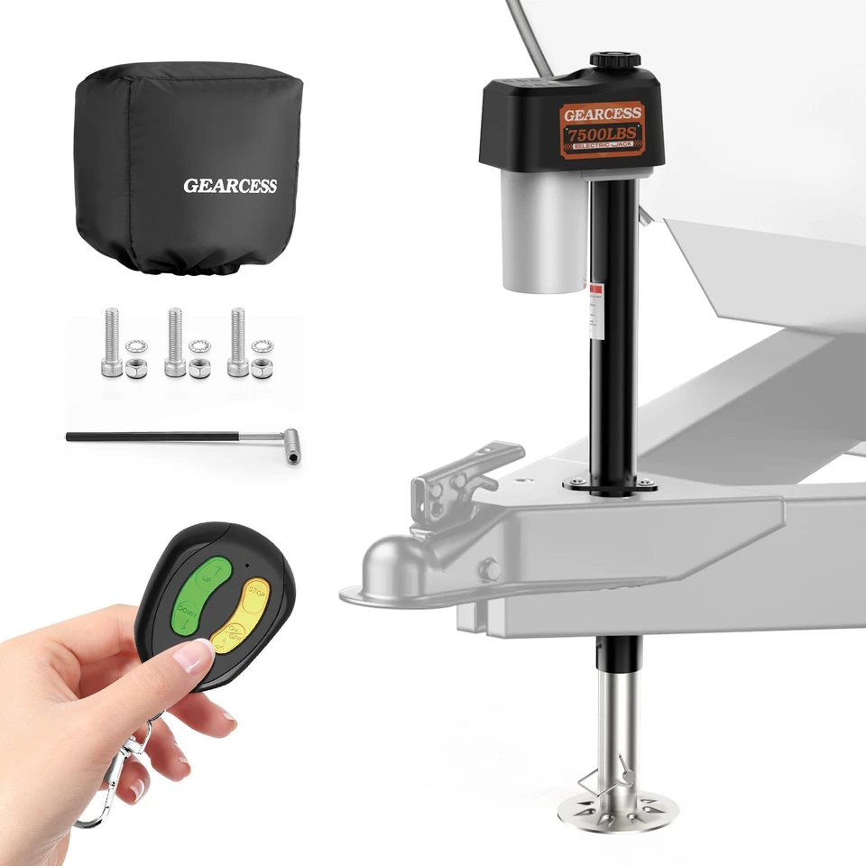 für Wohnmobil Anhängerheber 3400KG, 2 Fernbedienungen, LED, Elektrisch, Stütze - Bild 2 von 4