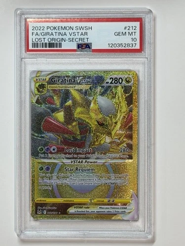 Pokemon TCG PSA 10  Giratina VSTAR 212/196 Lost Origin Secret Holo