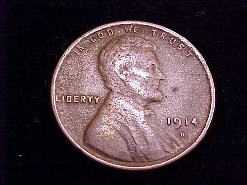 1914-D Lincoln Cent, Very Fine grade in detail.