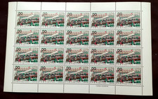 1972 COMPLETE SHEET TRAIN RAILWAY JAPAN NIPPON VF MNH (K10)