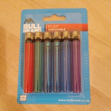  flint Disposable Lighters 6 Pack Bull Brand Multicolored 