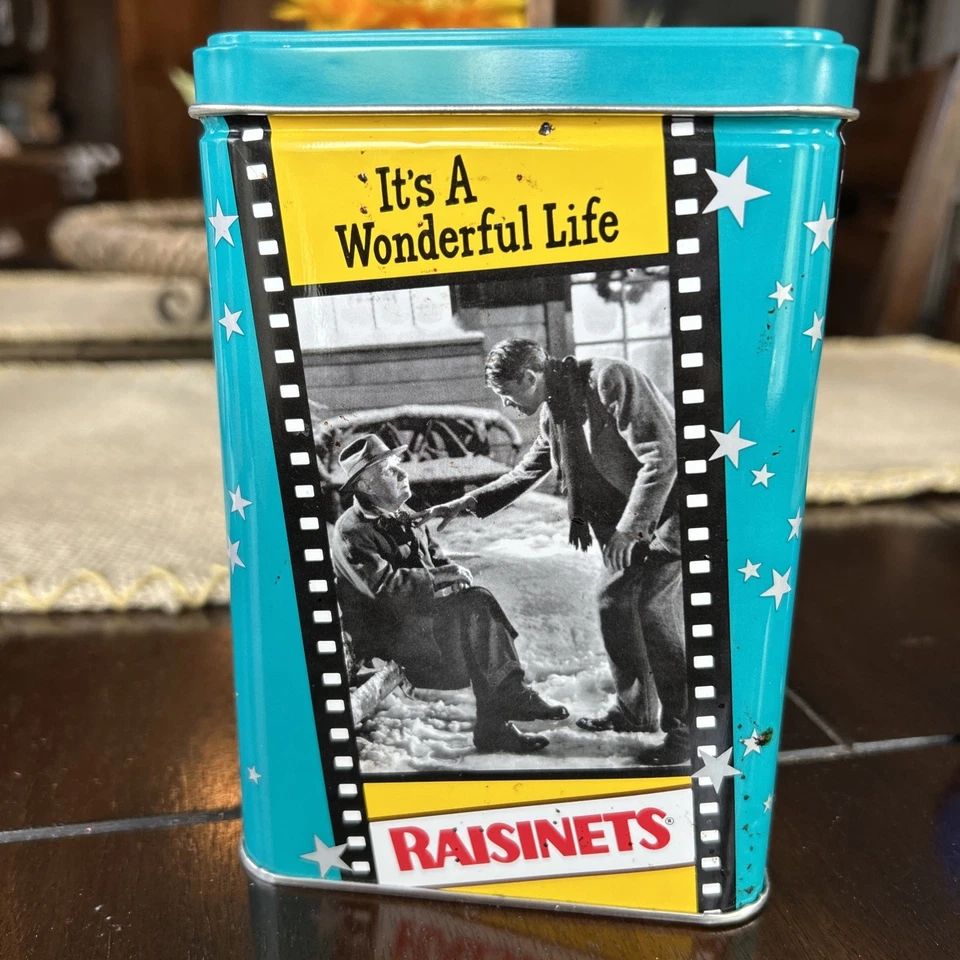 Nestle Raisinets Metal Tin 65 Years of Movie Memories It’s a Wonderful Life 6.5” - Image 4 of 4