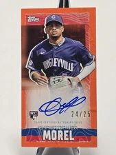 Christopher Morel Rookie 2023 Topps Rip Mini  Auto Orange /25 