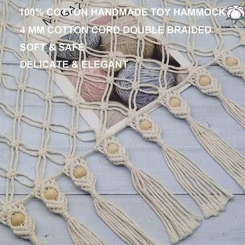 Large Stuffed Animal Net or Hammock, Boho Macrame Toy Hammock with LED Lights... - Picture 5 of 7