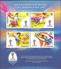 Romania 2018 Football World Cup -Russia,Sports,Soccer,Trophy,sheet MNH