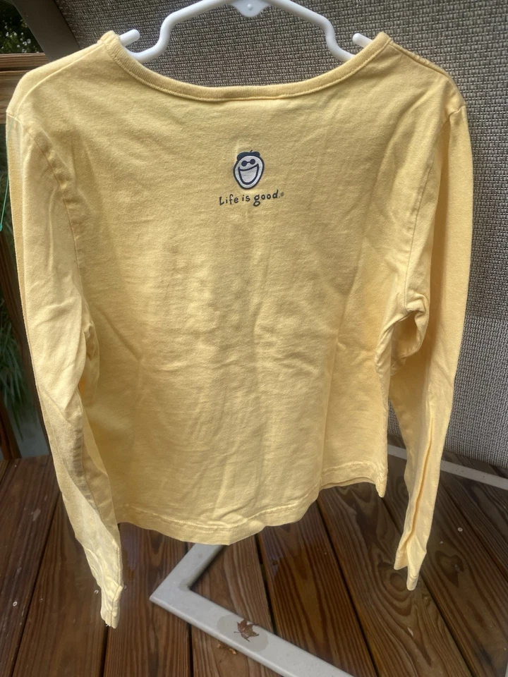 Camisa manga larga Life Is Good amarillo mitón niños talla 9 Foto 4 de 4