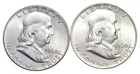 Choice Unc 1960 P+D Franklin Half Dollar Gem BU Collection Lot Set *5418