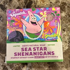 Dr. Squatch Limited Edition Men's Natural Soap Bars Sponge Bob Patrick