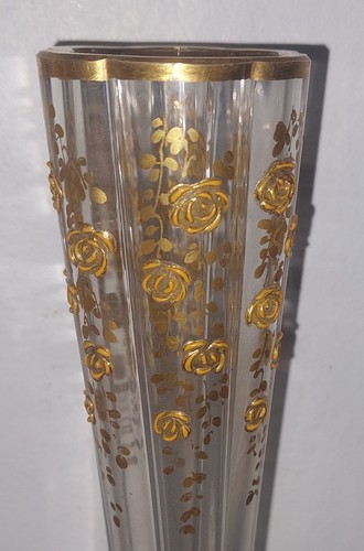 PAAR VASEN SOLIFLORE EMAILLE ROSEN RELIEF GOLD LEGRAS ? - Bild 3 von 9