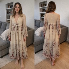 Zimmermann Sakura Embroidered Floral Silk Dress Size 2