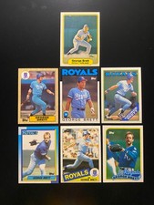 GEORGE BRETT Nice 7 Card Lot! 1982 Fleer #405 &amp; 1985-90 Topps KC Royals