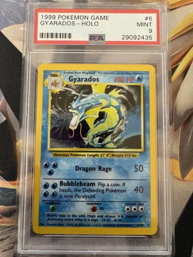 1999 Pokemon Base Set Unlimited 6 Gyarados PSA 9 29092435 Graded Pokemon Cards