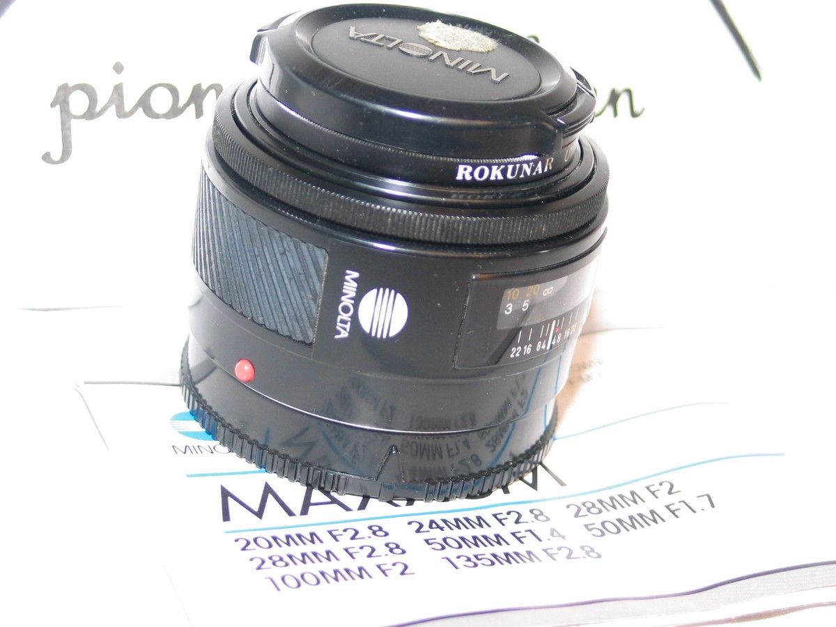 KONICA MINOLTA MAXXUM 50mm LENS for SONY A35 A37 A55 A57 A58 Alpha