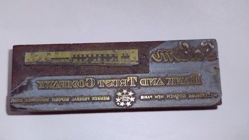 Salem Bank And Trust Company Millersberg Printing Letterpress Printers Block - Picture 8 of 9
