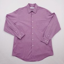 Vintage Brooks Brothers Shirt Mens 16 Purple Button Up Long Sleeve Stretch
