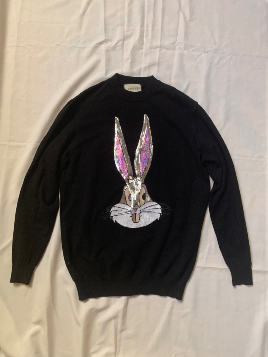 Gucci women's bugs bunny sequence black long sleeve sweater | eBay