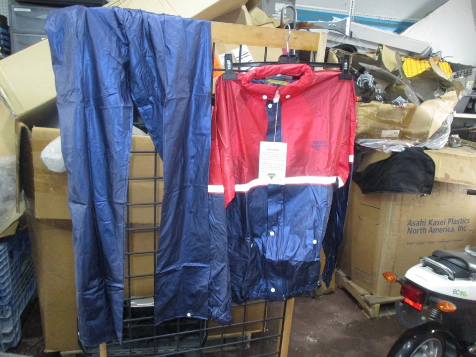 NOS Nelson-Rigg Cascade Foul Weather Motorcycle Rain Suit Gear RainSuit - Image 4 of 4
