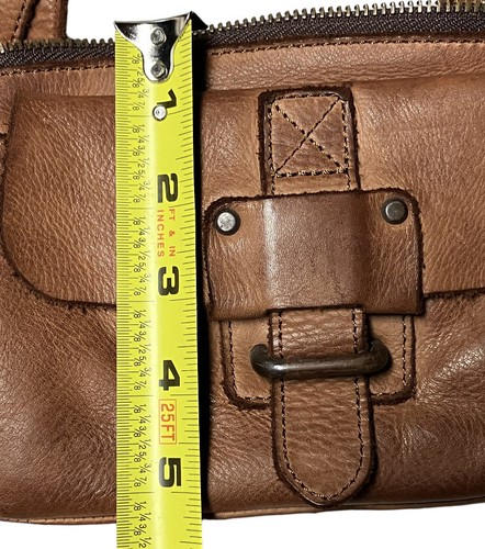 HARBOUR 2nd LUNA BROWN WEATHERED LEATHER CROSSBODY PURSE ADJ STRAP - Picture 8 of 10