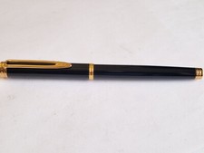 Fountain Pen WATERMAN GENTLEMAN IN BLACK WITH 18K GOLD NIB SIZE M vintage