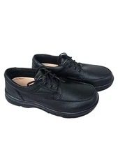 APEX Y900M Mens Size 10 Black Lace Up Shoes Work Wear Casual Round Toe Pre Owned