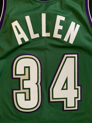 Ray Allen Men's 44 L Mitchell & Ness Authentic Milwaukee Bucks