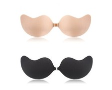 Adhesive Push Up Lycra Silicone Stick On Gel Strapless Backless Invisible Bra UK
