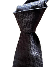  280 NWT TOM FORD Charcoal gray geometrics mens 3.6" woven silk neck Tie Italy