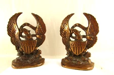 Vintage Patriotic Eagle Bookends