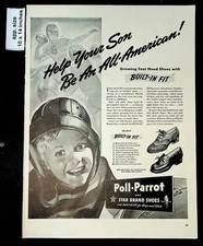 1942 Poll-Parrot and Star Brand Shoes Built-In Fit Vintage Print Ad 40567