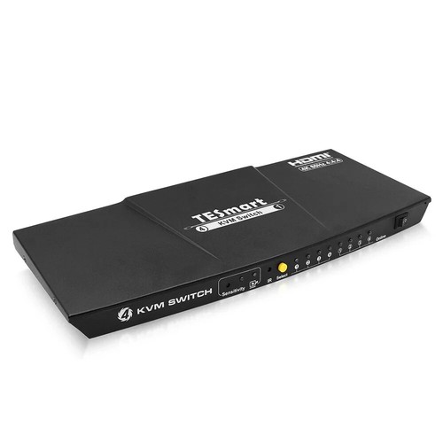 Conmutador KVM HDMI de 4 puertos TESmart - Salida de audio UHD de 4K 60Hz y uso compartido USB - 4x1 - Imagen 2 de 3