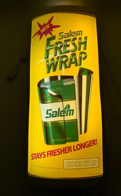 VTG NOS - RJ Reynolds Flex Lighted Side Sign NEW Salem Fresh Wrap Fresher Longer