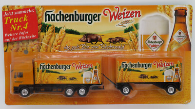 GRELL HO 1/87 TRUCK TRAILER TRUCK TRAILER MAN F2000 HACHENBURGER WHEAT BEER