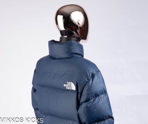 NWT Womens TNF The North Face Nuptse Short Crop 700-Down Jacket - SUMMIT NAVY - Picture 9 of 15