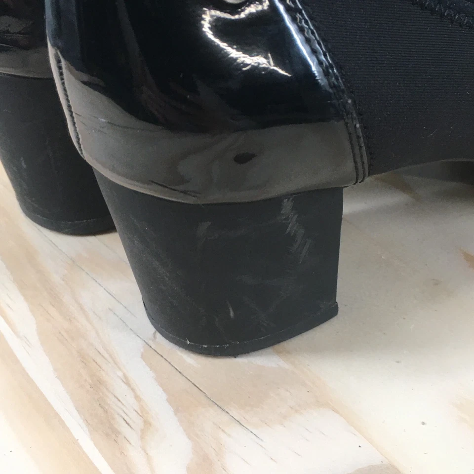 Zapatos Anne Klein para mujer 8 M Gwenna Pump negros sin cordones informales cómodos tacones en bloque Foto 4 de 4