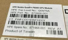 Hp Nvidia Quadro P6000 24gb Ddr5x 4x Displayport Pci-e3x16 Video Card Q0v76a New