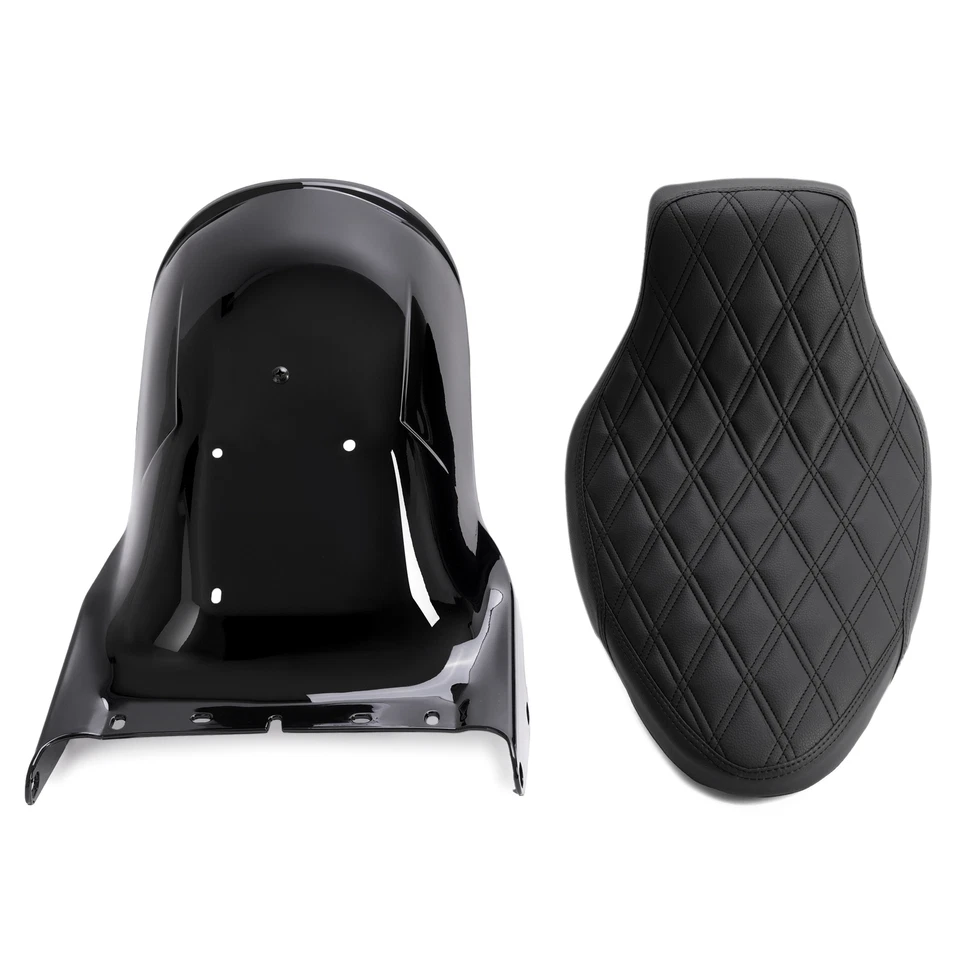 Guardabarros trasero corto asiento negro neumático 200 mm para Harley Davidson Softail 2006-2017 Foto 2 de 4